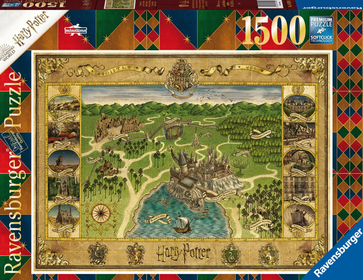 Ravensburger Harry Potter - Hogwarts Map - puzzel van 1500 stukjes