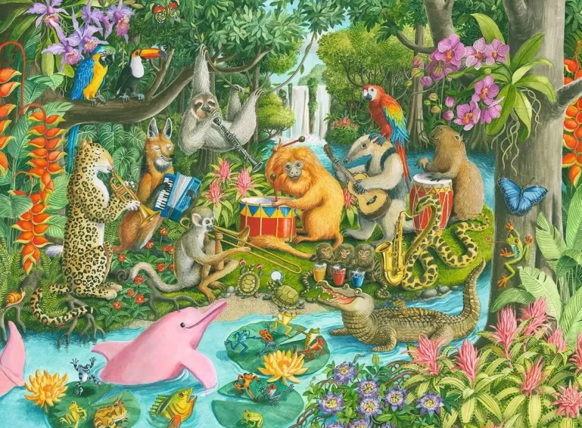 Ravensburger Het jungle-orkest - puzzel van 100 stukjes