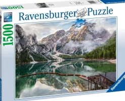 Ravensburger Italian landscapes: Lake Braies - puzzel van 1500 stukjes