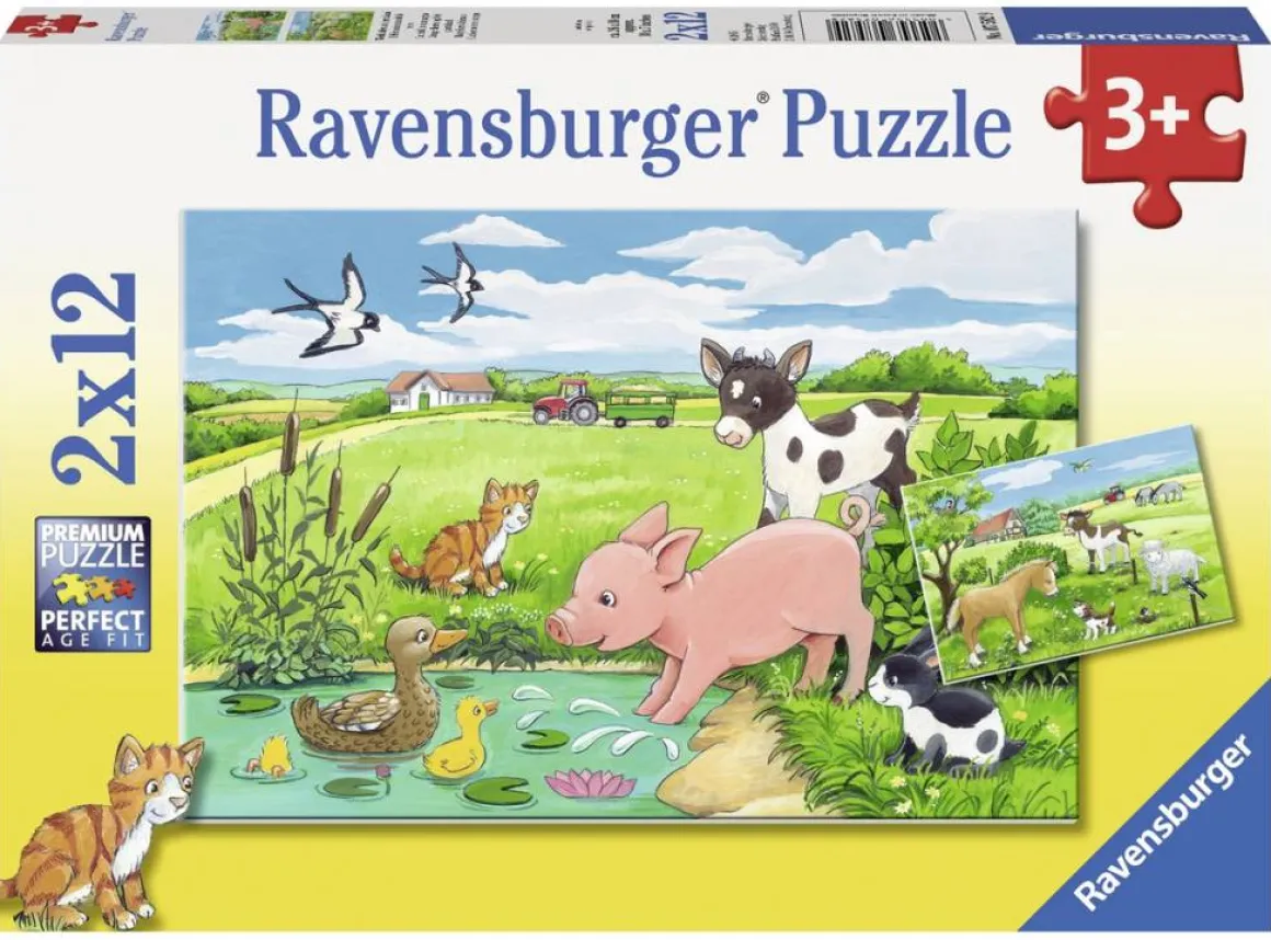 Ravensburger Jonge dieren op het platteland - 2 x 12 stukjes
