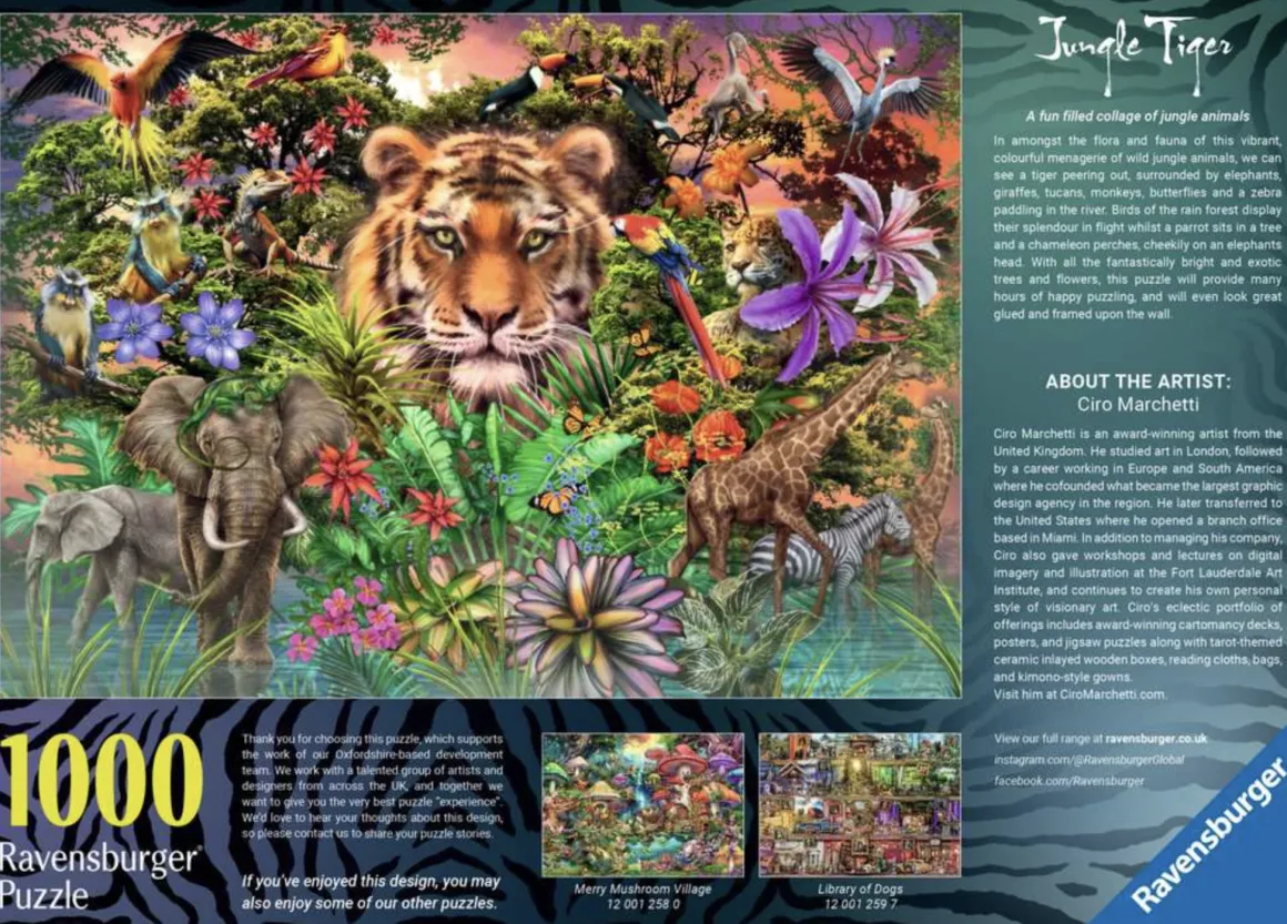 Ravensburger Jungle Tiger - puzzel van 1000 stukjes