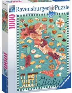 Ravensburger Kaart van Italië - Zoetigheden - 1000 stukjes