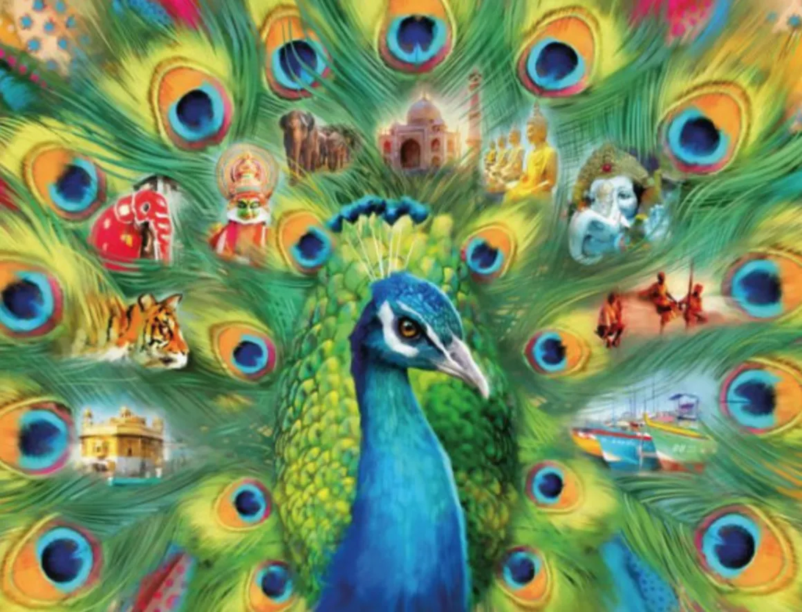 Ravensburger Land van de pauw - puzzel van 2000 stukjes