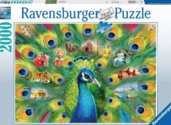 Ravensburger Land van de pauw  - puzzel van 2000 stukjes