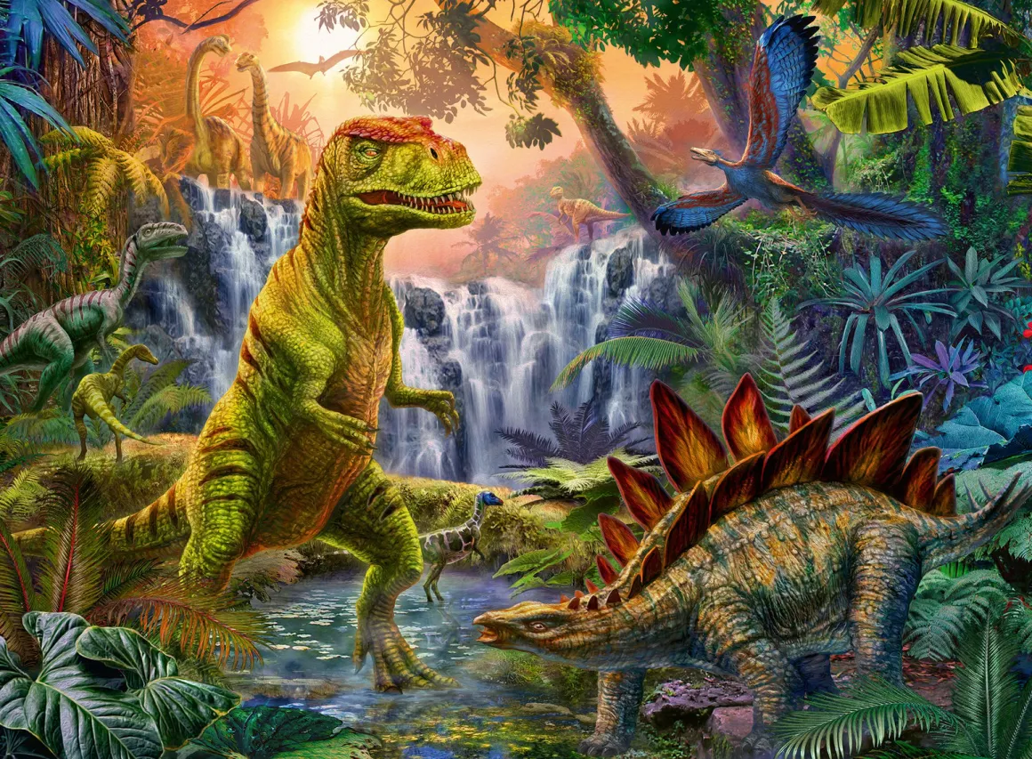 Ravensburger Oase van dinosauriërs - puzzel van 100 stukjes