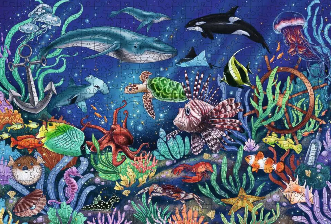 Ravensburger Onder de Zee - Houten Contourpuzzel - 500 stukjes