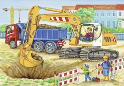 Ravensburger Op de bouwplaats en boerderij - 2 puzzels van 12 stukjes