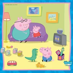Ravensburger Peppa Pig - Familie en vriendjes - 3 puzzels van 49 stukjes