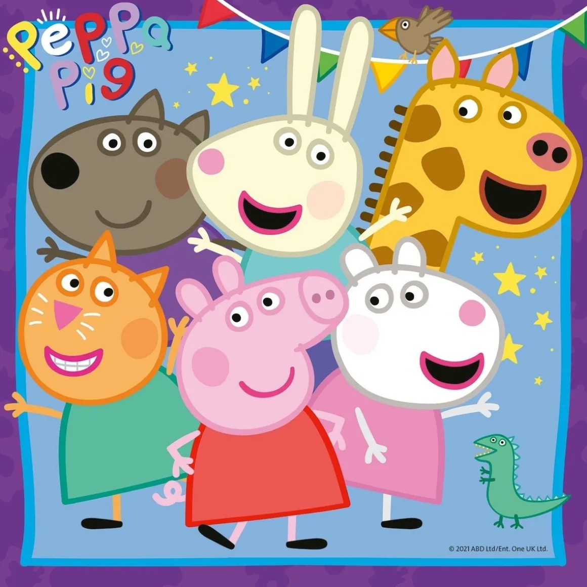 Ravensburger Peppa Pig - Familie en vriendjes - 3 puzzels van 49 stukjes