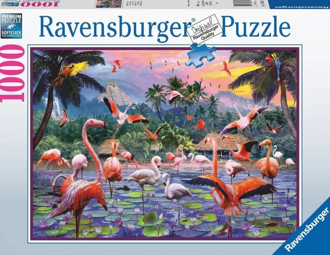 Ravensburger Roze Flamingo's - puzzel van 1000 stukjes