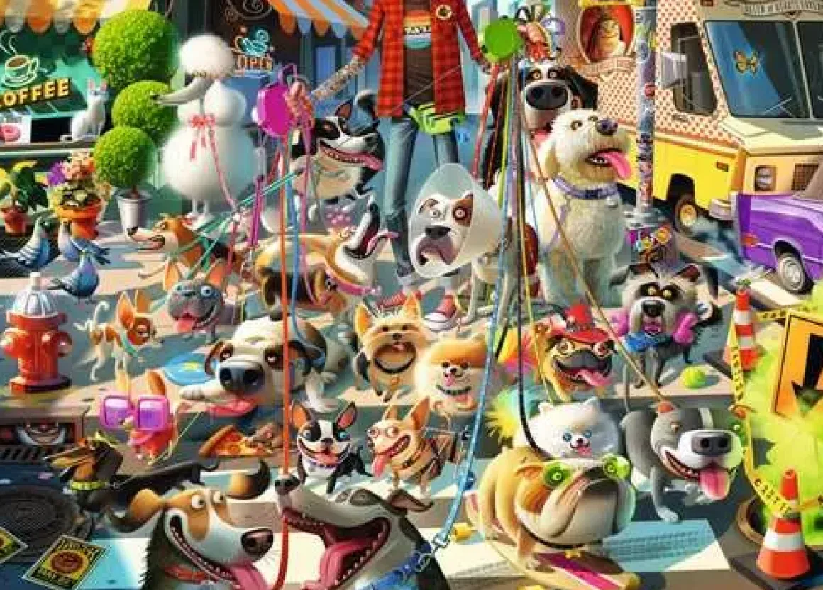 Ravensburger The Dog Walker - Dean Macadam - puzzel van 1000 stukjes