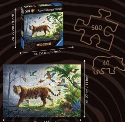 Ravensburger Tijger in de jungle - Houten Contourpuzzel - 500 stukjes