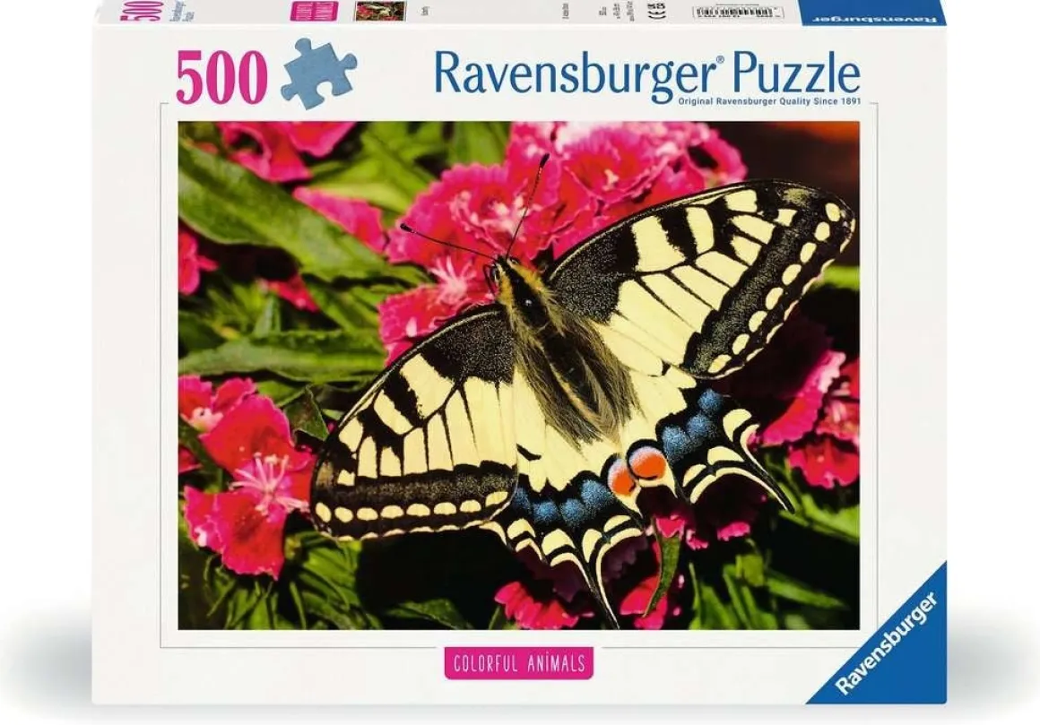 Ravensburger Vlinder - Kleurrijke Dieren - puzzel van 500 stukjes