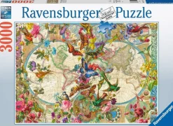 Ravensburger Wereldkaart van vlinders - puzzel van 3000 stukjes
