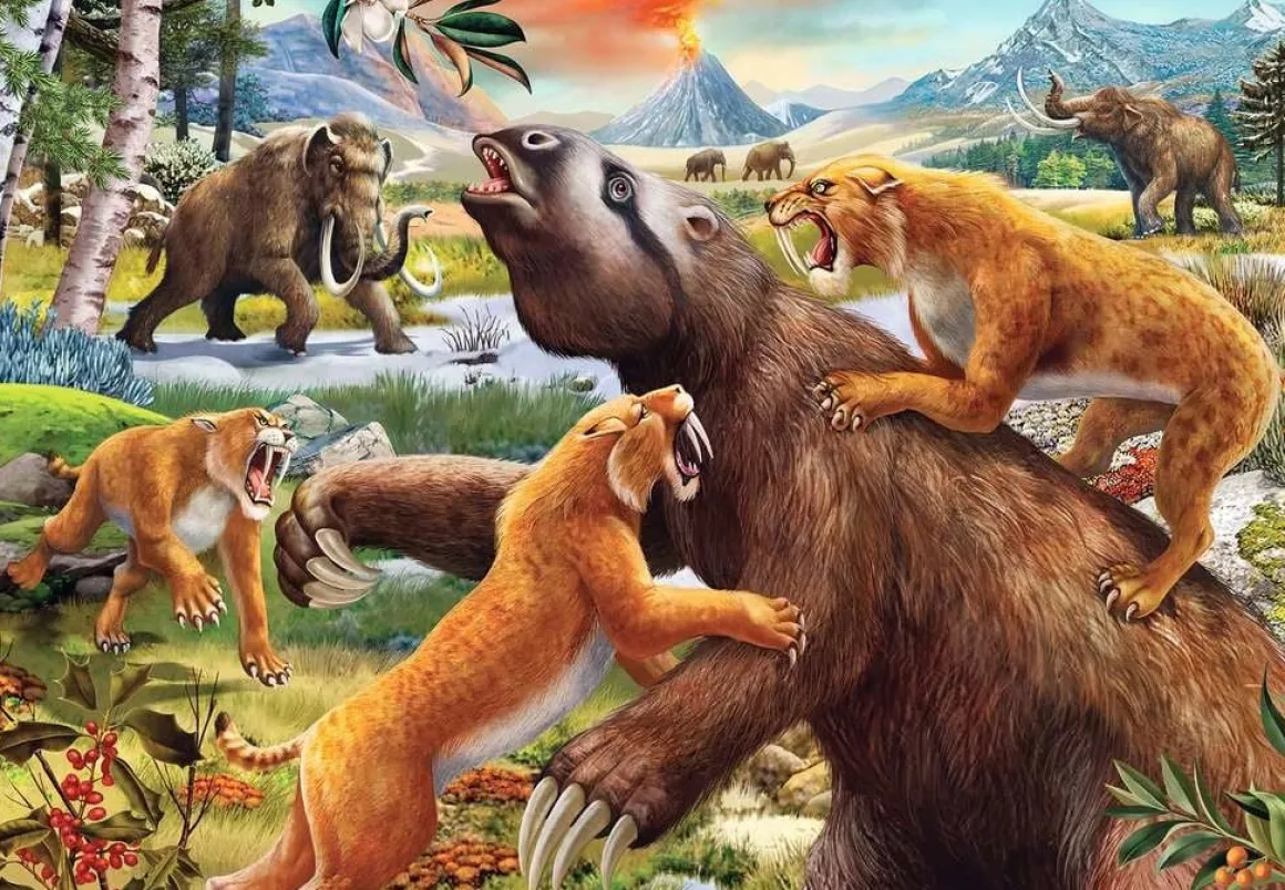 Ravensburger Wilde oertijddieren - 2 puzzels van 24 stukjes