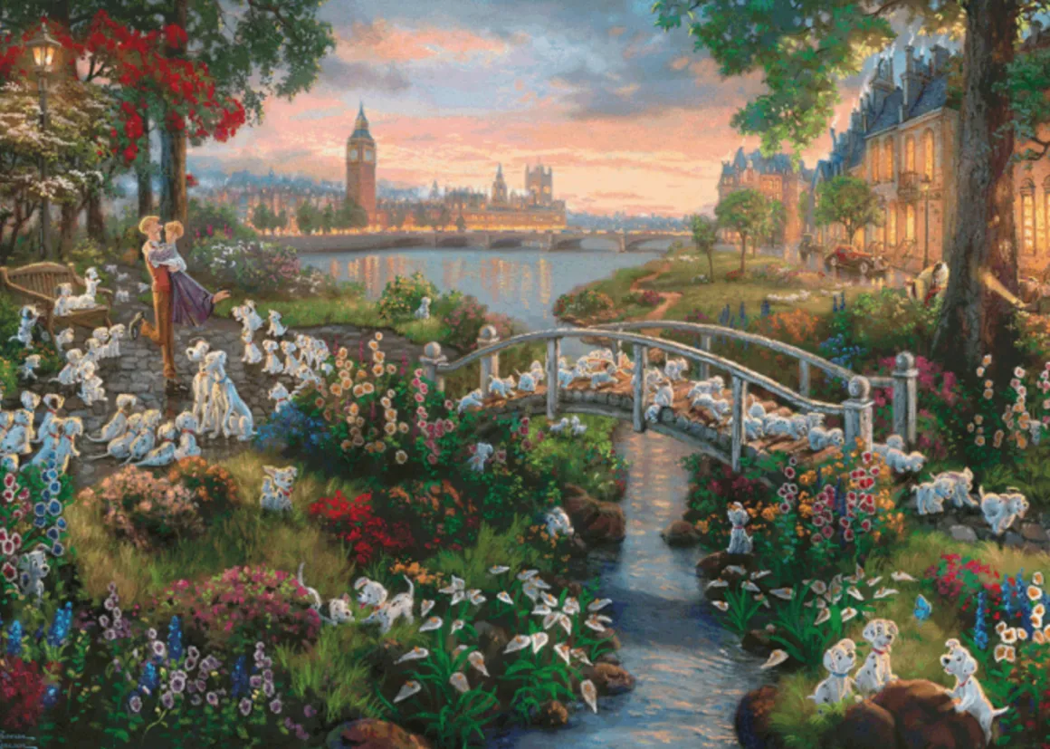 Schmidt 101 dalmatiërs - Thomas Kinkade - puzzel van 1000 stukjes