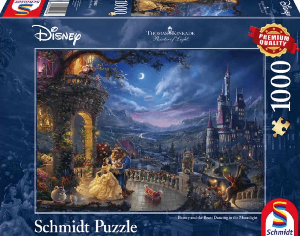 Schmidt Beauty and the Beast - Thomas Kinkade - puzzel van 1000 stukjes