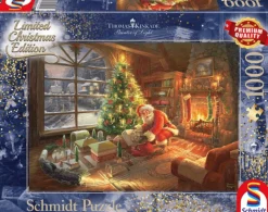 Schmidt De kerstman is er - Thomas Kinkade - puzzel van 1000 stukjes