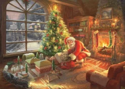 Schmidt De kerstman is er - Thomas Kinkade - puzzel van 1000 stukjes