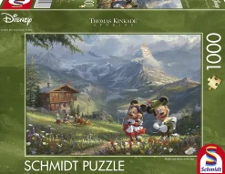 Schmidt Mickey en Minnie in de Alpen - Thomas Kinkade - puzzel van 1000 stukjes