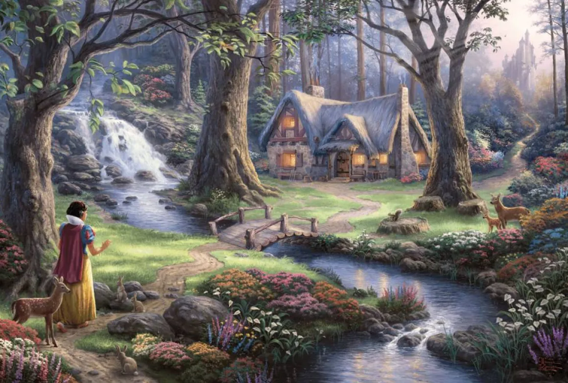 Schmidt Sneeuwwitje - Thomas Kinkade - puzzel van 1000 stukjes