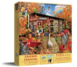 SUNSOUT Chicken Crossing - legpuzzel van 500 XXL stukjes