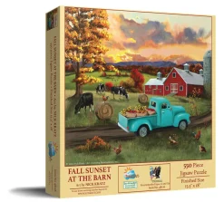 SUNSOUT Fall Sunset at the Barn - legpuzzel van 550 stukjes