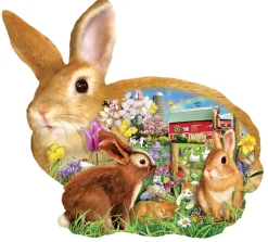 SUNSOUT Lente konijntjes - legpuzzel van 1000 stukjes