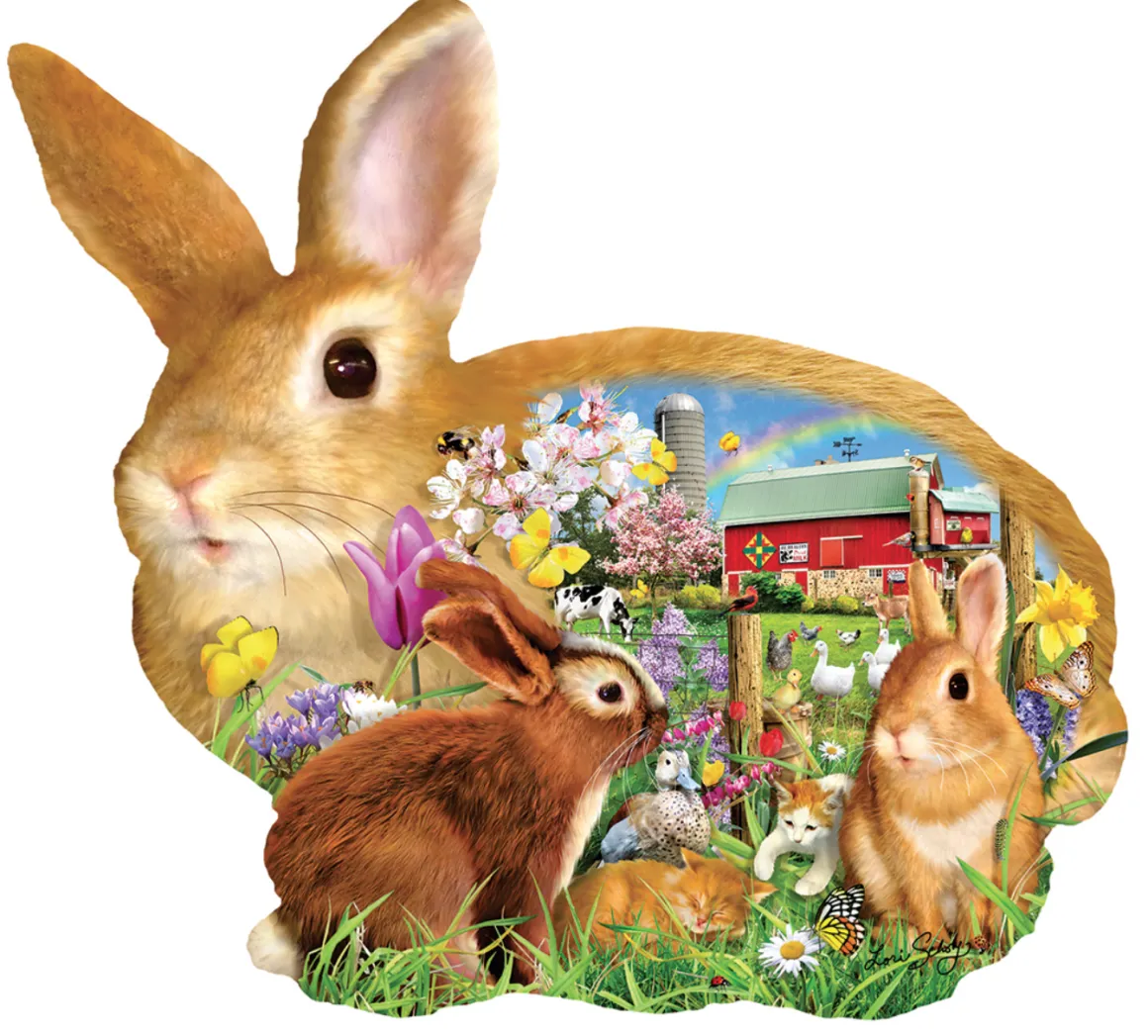 SUNSOUT Lente konijntjes - legpuzzel van 1000 stukjes