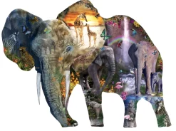 SUNSOUT Olifant bij de waterval - legpuzzel van 1000 stukjes